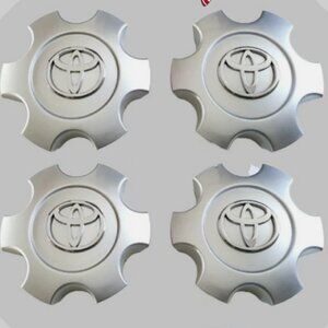 T69440 Set Four Silver Tundra 2003-2007 Sequoia Wheel Rims Center Caps 56069440